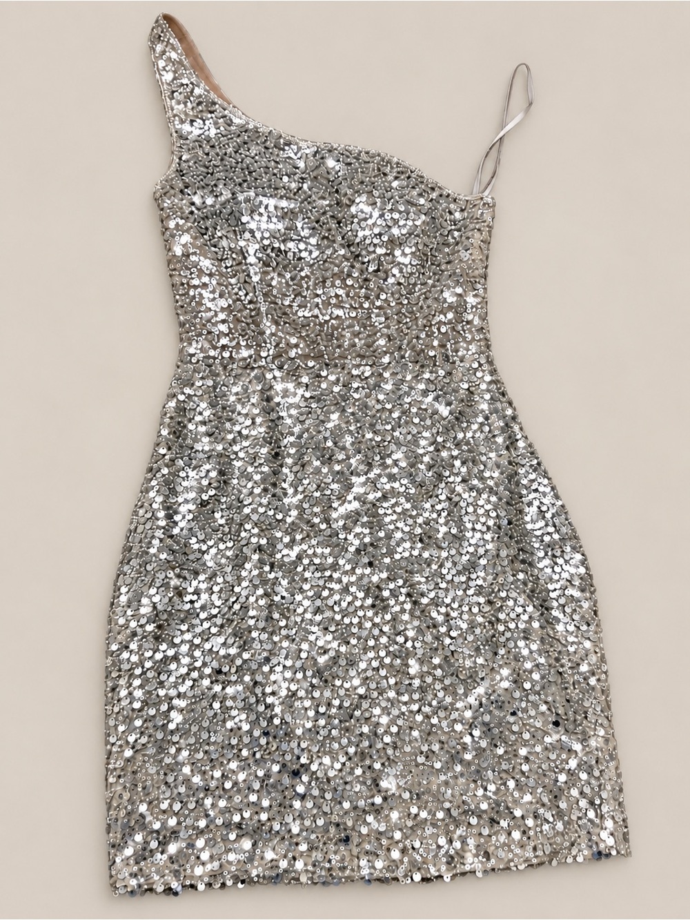 GB Social Silver Sequin Mini Cocktail Party Dress Size Small NWT